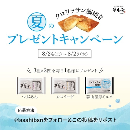 クロワッサン鯛焼きセットを5名様にプレゼント【〆切08月29日】アサヒ物産